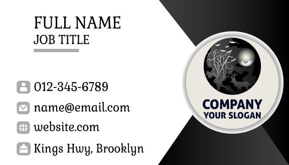 Nocturnal Reindeer Moon Business Card