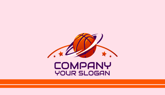 Orange Basketball Business Card