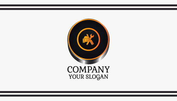 Orange Circle Car Business Card