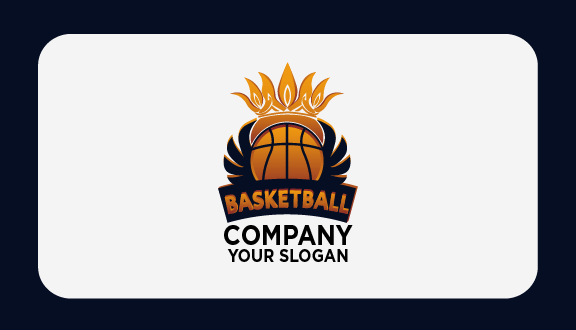 Orange Crown Basketball Business Card
