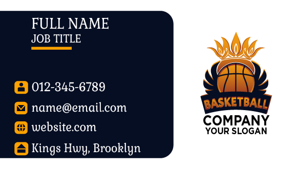 Orange Crown Basketball Business Card