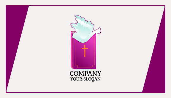 Orange Crucifix Church Business Card