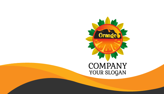 Orange Fruit Farming Business Card