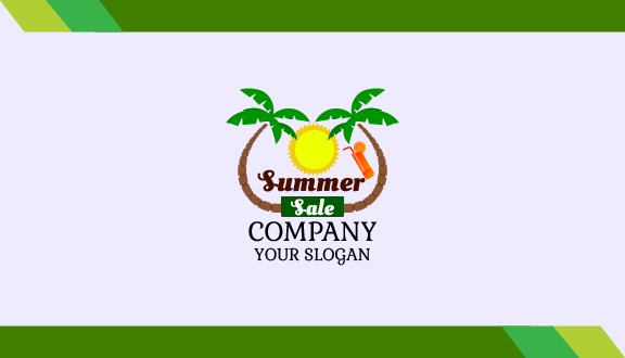 Orange Glass Summer Business Card