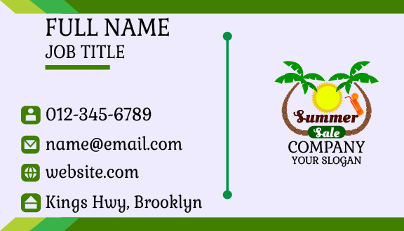 Orange Glass Summer Business Card