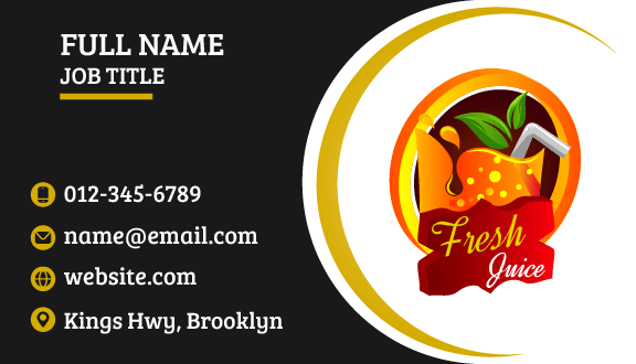 Healthy Green Juice Business Card