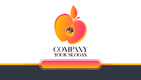 Orange Shade Apple Business Card