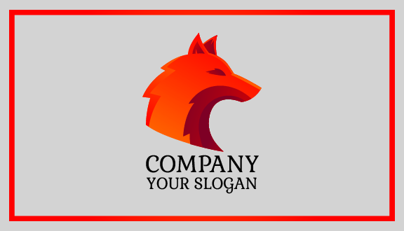 Orange Shade Wolf Business Card