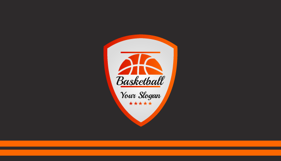 Orange Star Basketball Business Card