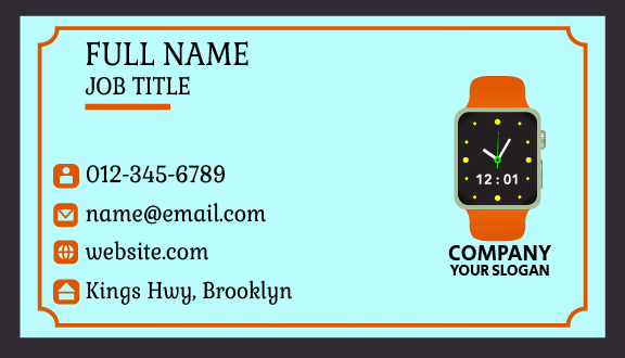 Orange Watch Business Card