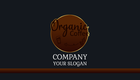 Organic Coffee Cafe Business Card