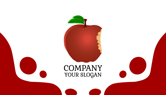 Organic Red Apple Fruit Business Card