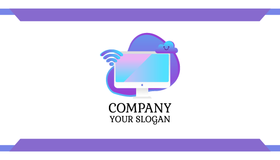 Pastel Shade Computer Business Card