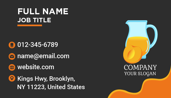 Peach Juice Business Card