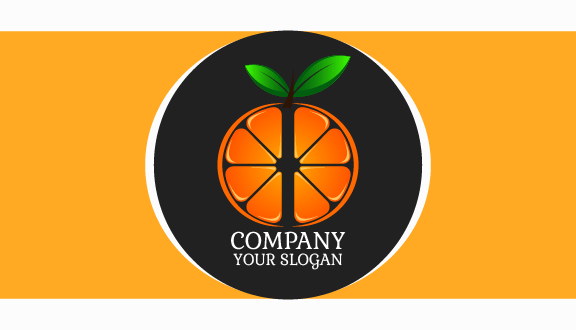 Perfect Orange Segment Business Card