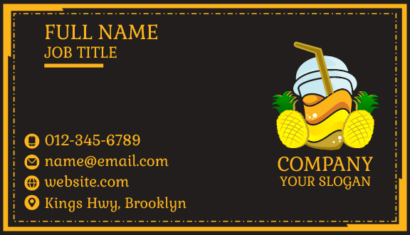 Pineapple Juice Business Card