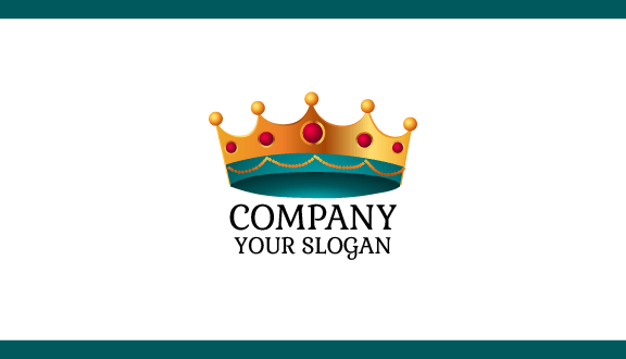 Pink Beads Crown Business Card