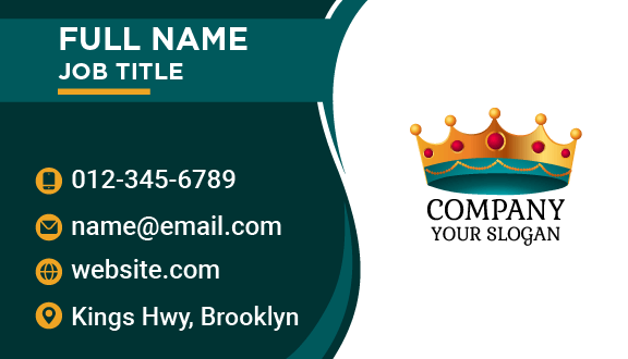 Pink Beads Crown Business Card