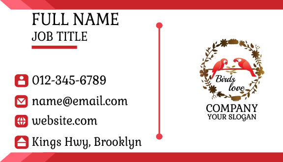 Pink Bird Business Card