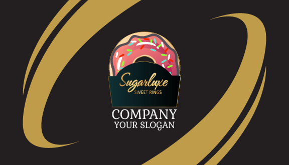 Pink Donut Bakery Business Card