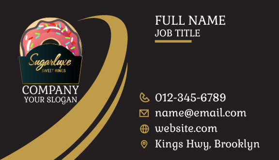 Pink Donut Bakery Business Card