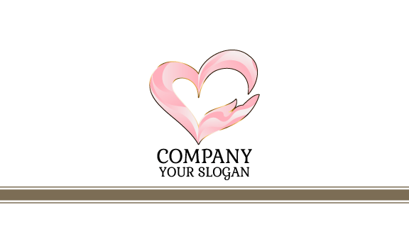 Pink Heart Dating Business Card