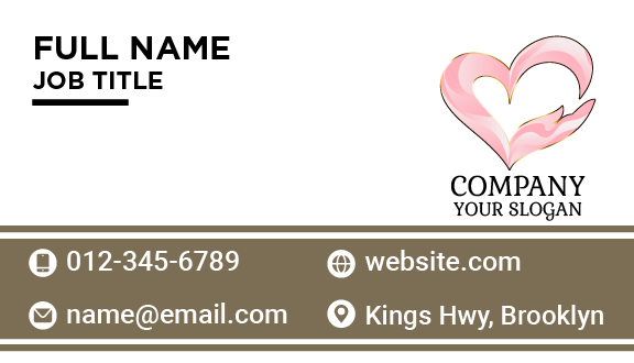 Pink Heart Dating Business Card