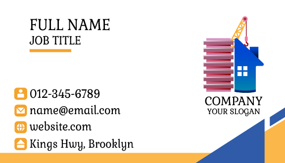 Pink Pulley Construction Business Card