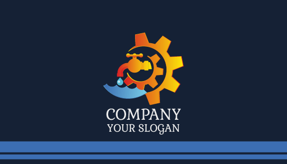 Pipe Fitting Plumber Business Card