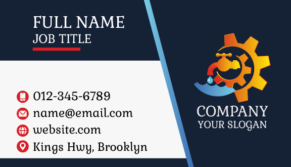 Expert Plumber Equipment Business Card