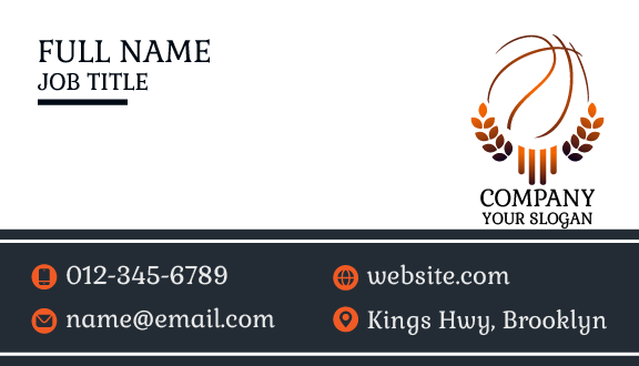 Plant Stem Basketball Business Card