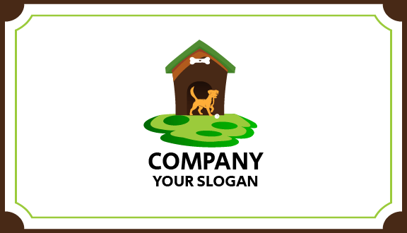 Playful Dog House Business Card