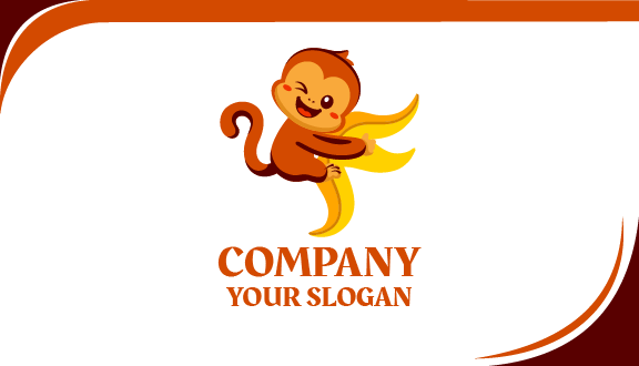 Playful Monkey Banana Business Card