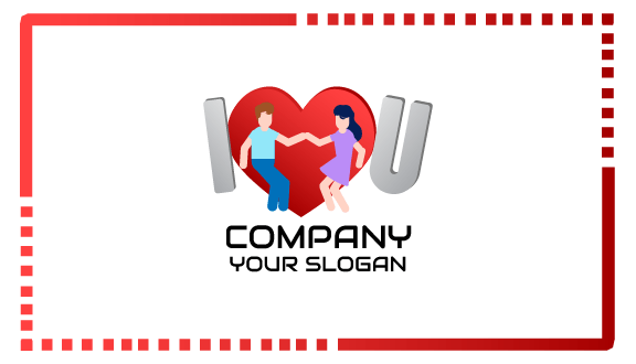 Playing Couple Dating Business Card