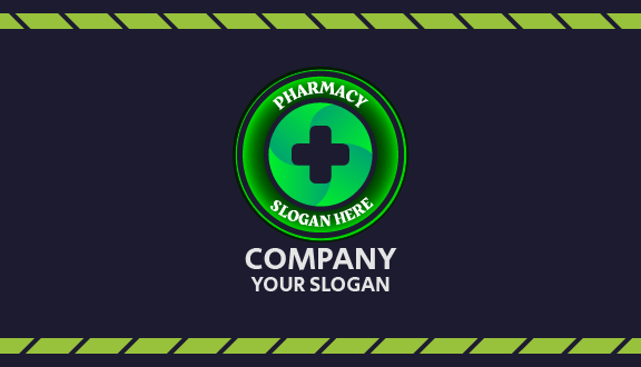 Plus Outline Pharmacy Business Card