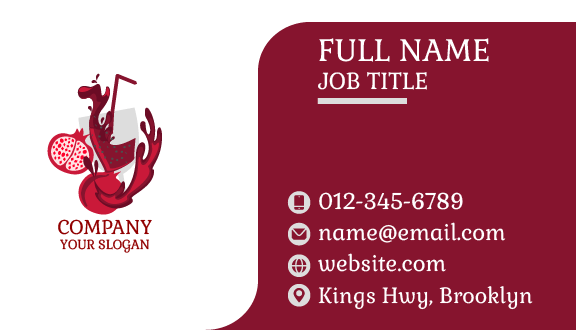 Healthy Green Juice Business Card