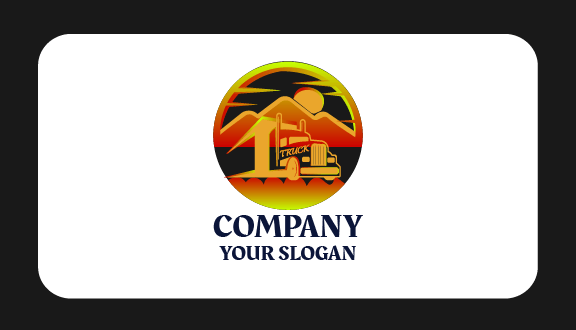 Powerfully Loaded Truck Business Card