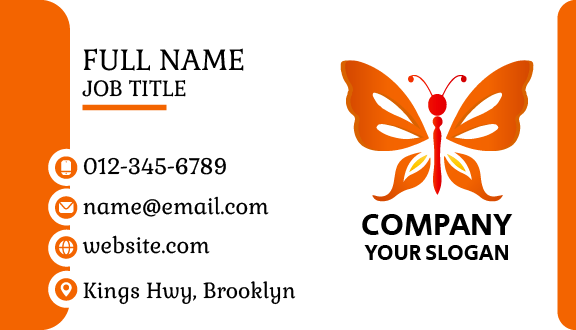 Premium Butterfly Business Card