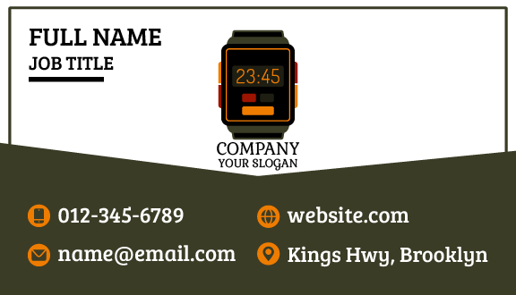 Premium Digital Watch Business Card