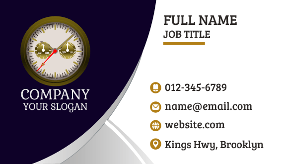 Premium Watch Dial Business Card