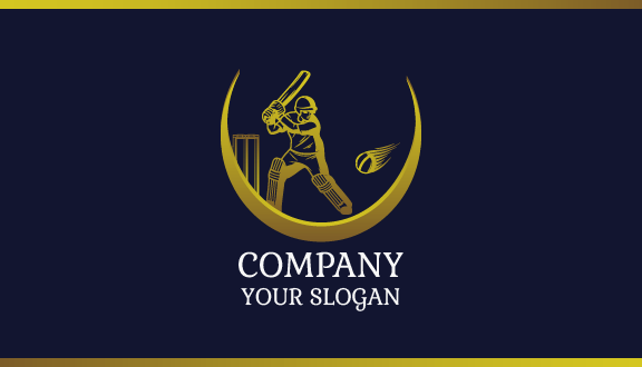 Pretty Crescent Cricket Business Card