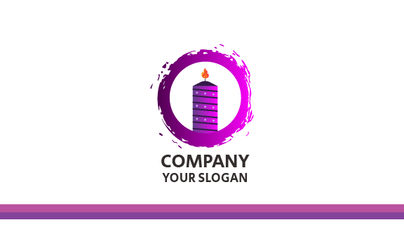 Pretty Purple Candle Business Card