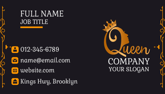 Pretty Queen Crown Business Card