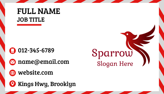 Pretty Red Bird Business Card