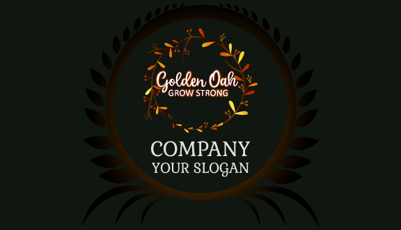 Pretty Wreath Autumn Business Card