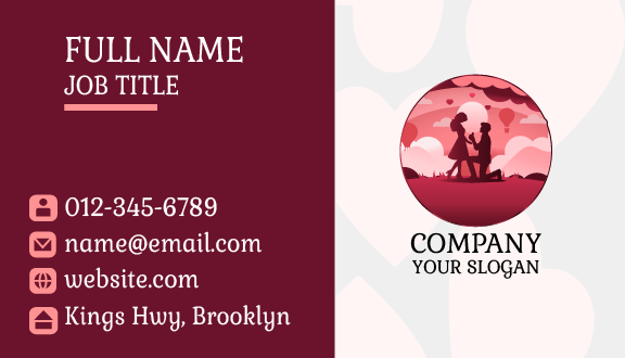 Proposal Dating Business Card