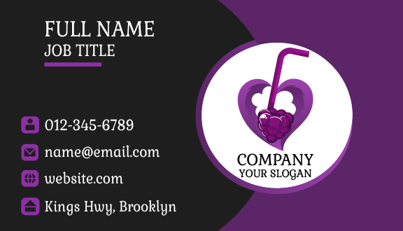 Purple Berry Juice Business Card