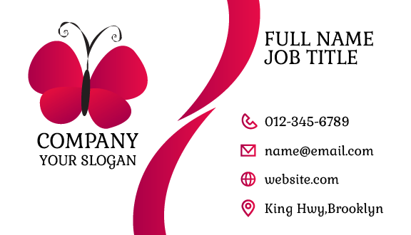 Purple Butterfly Business Card