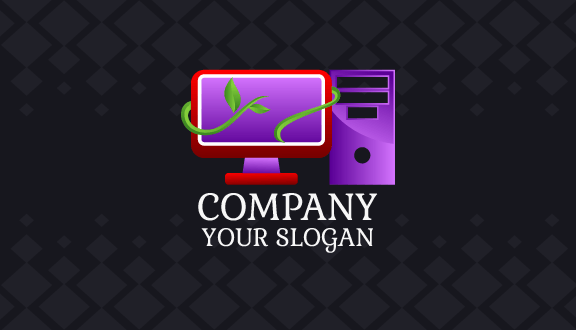 Purple Computer Business Card