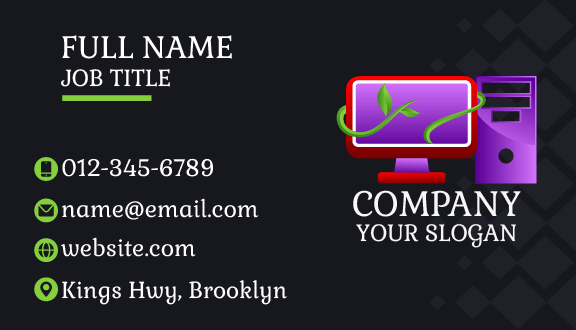 Purple Computer Business Card